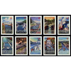 canada stamp 1725 34 canals 1998