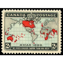 canada stamp 86 christmas map of british empire 2 1898 M VFNH 024