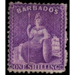 barbados stamp 49 britannia 1875