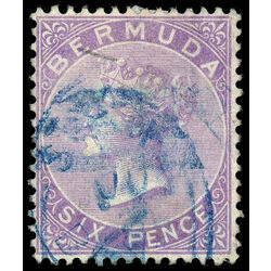 bermuda stamp 5 queen victoria 6 p 1874