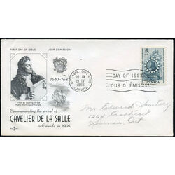 canada stamp 446 cavelier de la salle 5 1966 FDC