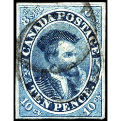 canada stamp 7 jacques cartier 10d 1855 U F VF 051