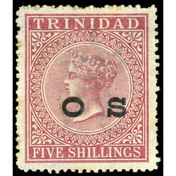 trinidad stamp o7 queen victoria 1869