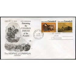 canada stamp 563a plains indians 2x8 1972 FDC 005