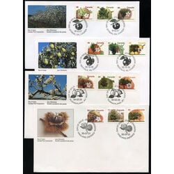 collection of 4 fdc definitives of canada combinaisons of the fruit trees 1363 1374