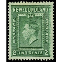 newfoundland stamp 245 king george vi 2 1938 U VF 002