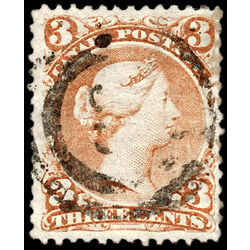 canada stamp 33 queen victoria 3 1868 U VF 020
