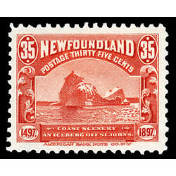 newfoundland stamp 73 iceberg 35 1897 M XF 015