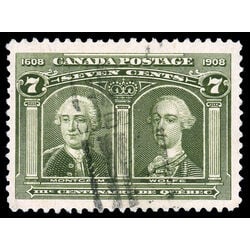 canada stamp 100 montcalm wolfe 7 1908 U VF 066