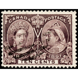 canada stamp 57 queen victoria diamond jubilee 10 1897 U F 066