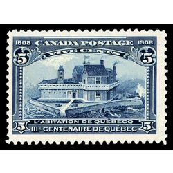 canada stamp 99 champlain s habitation 5 1908 M F VF 065