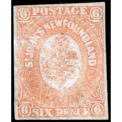 newfoundland stamp 13 1860 second pence issue 6d 1860 U VF 001
