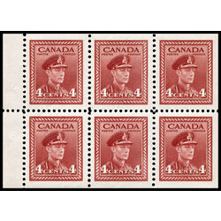 canada stamp bk booklets bk36d king george vi in army uniform 1943