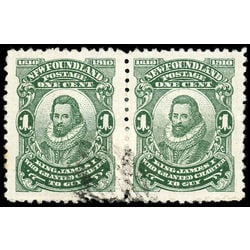 newfoundland stamp 87xii king james i 1 1910 U VF 007