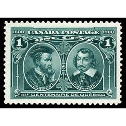 canada stamp 97 cartier champlain 1 1908 M VF 018