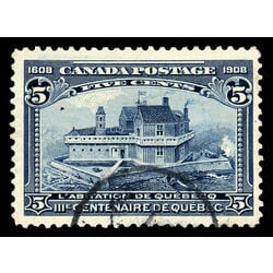 canada stamp 99 champlain s habitation 5 1908 U VF 067