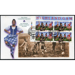 canada stamp 1655 highland games 45 1997 FDC UL
