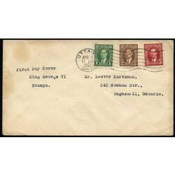 canada stamp 231 3 fdc king george vi 1937