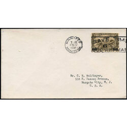 canada stamp c air mail c3 c1 surcharged two winged figures against globe 6 1932 FDC 034