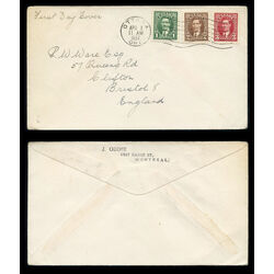 canada stamp 231 3 fdc king george vi 1937 FDC COMBO 005