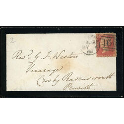 great britain mourning cover 1861
