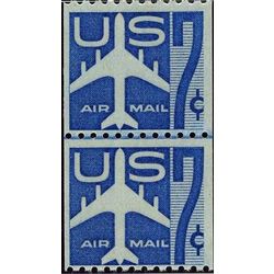 us stamp c air mail c52lpa jet silhouette 1958