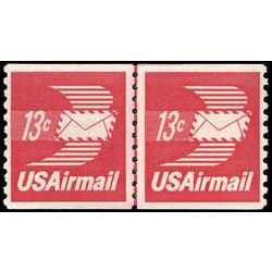 us stamp c air mail c83lpa winged airmail envelope 1973