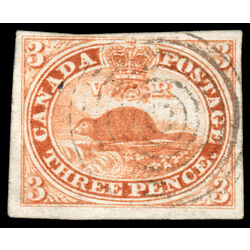 canada stamp 4 beaver 3d 1852 U VF 126