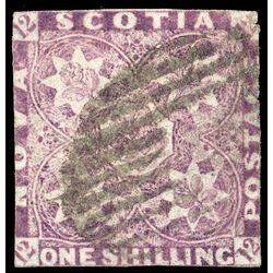 nova scotia stamp ns7 pence issue 1sh 1857 U VG 001