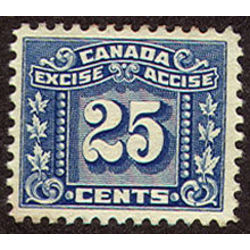 canada revenue stamp fx78 three leaf excise tax 25 1934