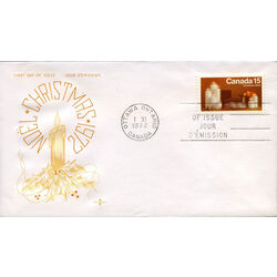 canada stamp 609 christmas candles 15 1972 FDC 003