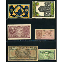 12 world old paper money
