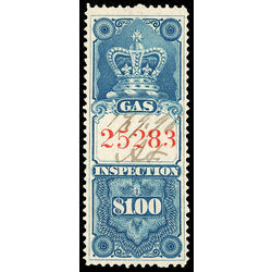 canada revenue stamp fg11 crown gas inspection 1 00 1875