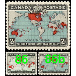 canada stamp 86b imperial penny postage christmas 2 1898 M VFNH 008