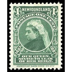 newfoundland stamp 61i queen victoria 1 1897