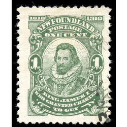 newfoundland stamp 87xvi king james i 1 1910