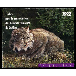 quebec wildlife habitat conservation stamp qw5d lynx by claire tremblay 6 50 1992