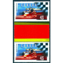 canada stamp 1647i villeneuve and checkered flag 1997