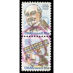 us stamp c air mail c94a chanute and biplane hangglider 21 1979