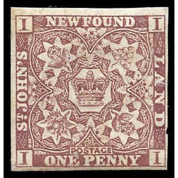 newfoundland stamp 1i 1857 first pence issue 1d 1857