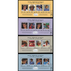 5 princess diana souvenir sheets
