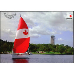 canada stamp prepaid postage cards ux316 sailboat 2013
