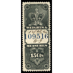 canada revenue stamp fwm26 weights and measures crown 15 1885
