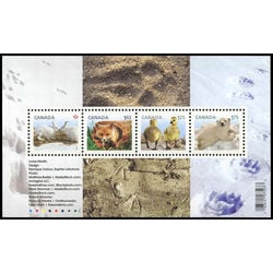 canada stamp 2424 baby wildlife definitives souvenir sheet 2011