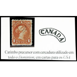canada stamp 22b queen victoria 1 1868 U F VF 025