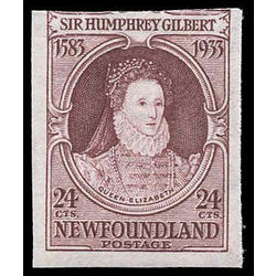 newfoundland stamp nf224a si queen elizabeth i 24 1933