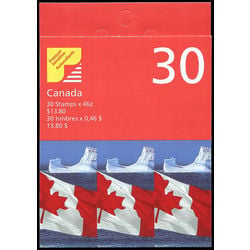 canada stamp bk booklets bk215b flag over iceberg 2000