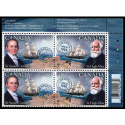 canada stamp 2042a pioneers of transatlantic mail service 2004 PB UR