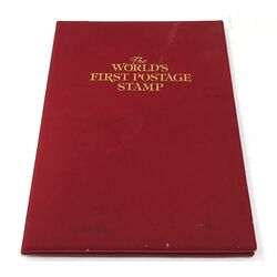 great britain 1 penny black fleetwood presentation folder
