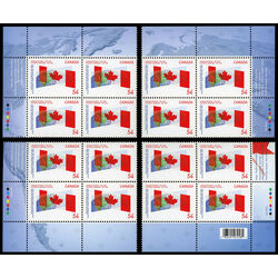 canada stamp 2331 canadian flag intersecting globe 54 2009 PB SET